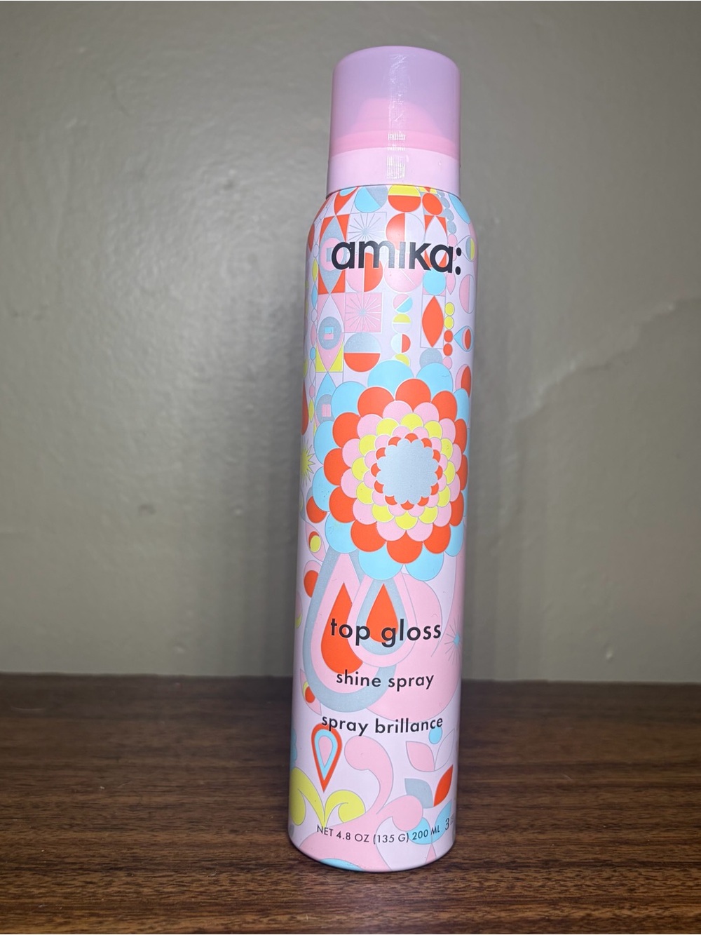 amika Top Gloss Shine Spray FULL SIZE 4.8 Oz. BRAND NEW!